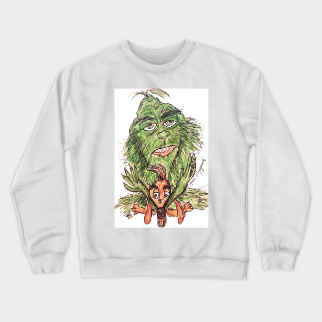 Benedict Cumberbatch The Grinch Crewneck Sweatshirt by TheArtQueenOfMichigan 